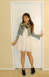 White Dress + Denim Jacket