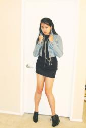 Bodycon Dress + Denim Jacket