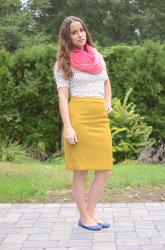 Worn: Fucsia, Mustard and Turquoise