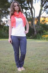 Worn: Denim, White and Coral