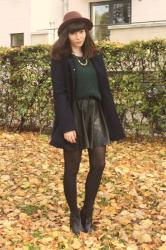 forest green & navy in the park
