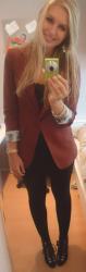 OUTFIT: NEW DEEP RED BLAZER