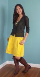 Loud Yellow Skirt OOTD