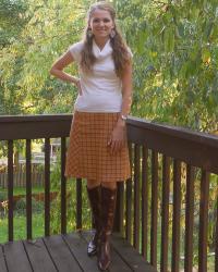 Vintage skirt in fall plaid