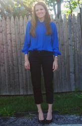 Reworking my vintage electric blue blouse