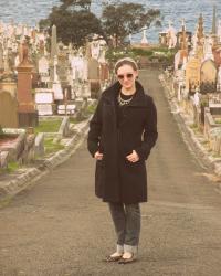 At the cemetery