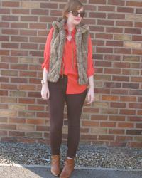 How To Wear a Faux Fur Gilet