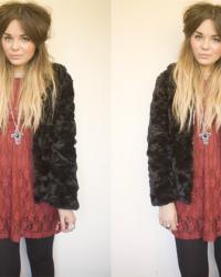 lace & faux fur