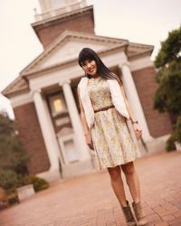 Fur Vest + Summer Dress