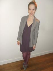 coloured tights: purple for awareness