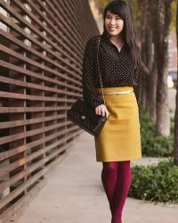 Polka-Dots, Mustard, and Maroon