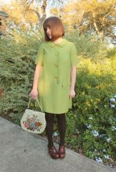 Pea Green with envy, coat dress style