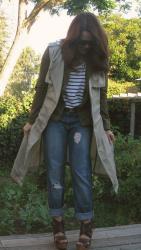 Blazer with Sleeveless Trench