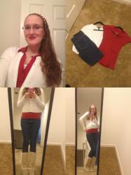 Bloggers Rock the Colors of Christmas: Red and White (Aka. Candy Cane Work Outfit)