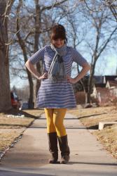 Outfit Post - Mustard Tights