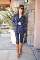 six and counting dots (Rain-Dotted Anorak)