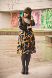 Look Book: Chain Print Dress