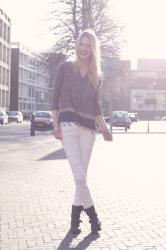 OUTFIT: Checks and White Jeans