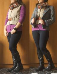 The belted vest look