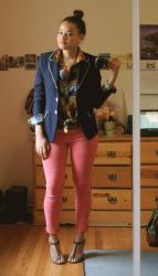 Pink and Navy Prepster