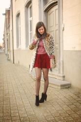 Leopard and Burgundy