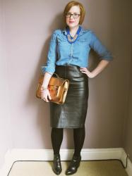 Mixing Fabrics - Leather and Denim