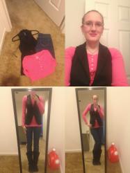 Black and Pink Thursday Work Outfit