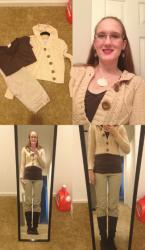 BROWN AND KHAKI WORK OUTFIT