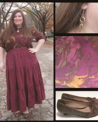 Maroon Witch's Skirt