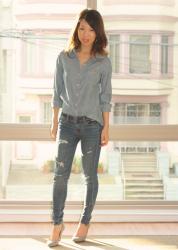 Old Navy Chambray & Rock Star Jeggings