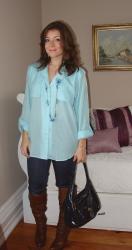 Outfit Post: DVF Shirt