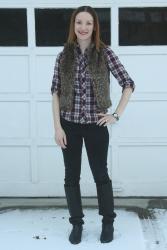 What I Wore: Leopard & Plaid