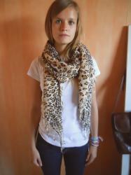 Foulard imprimé léopard T.U
