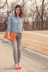 Leopard Bottom Jeans