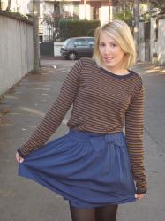 Blue & camel
