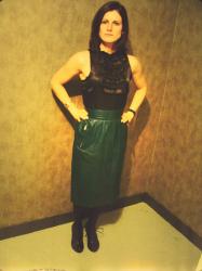 vintage blue skirt