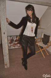 Short en cuir & Veste en velours