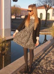 My outfit of the day - The black and white printed dress!