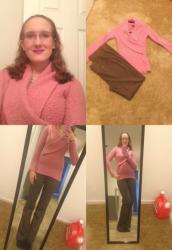 Pink and Brown Work Outfit