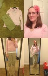 Pink and Khaki Saturday Work Outfit