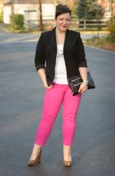 Friday - Pink Denim and Leopard Heels