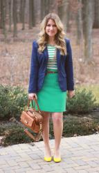 Navy, Green, & Yellow