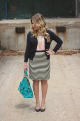 Neon & Navy Stripes