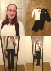3/4 SWEATER WORK OUTFIT