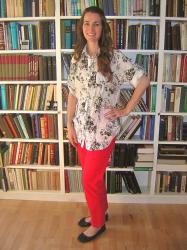OOTD- What's black and white and red all over??