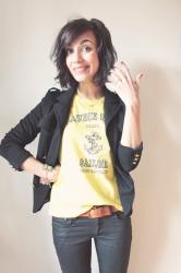 Le concours avec un vrai t-shirt jaune à l’intérieur.