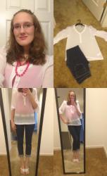 White and Pink Non-Remix Work Outfit