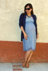 Striped Maternity Dress, GS Lillian Necklace and Mermaids
