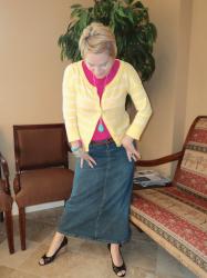 Stripedy Stripes - Bringing Back the Jean Skirt