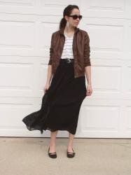 What I Wore - Mixing Brown, Black, and Grey